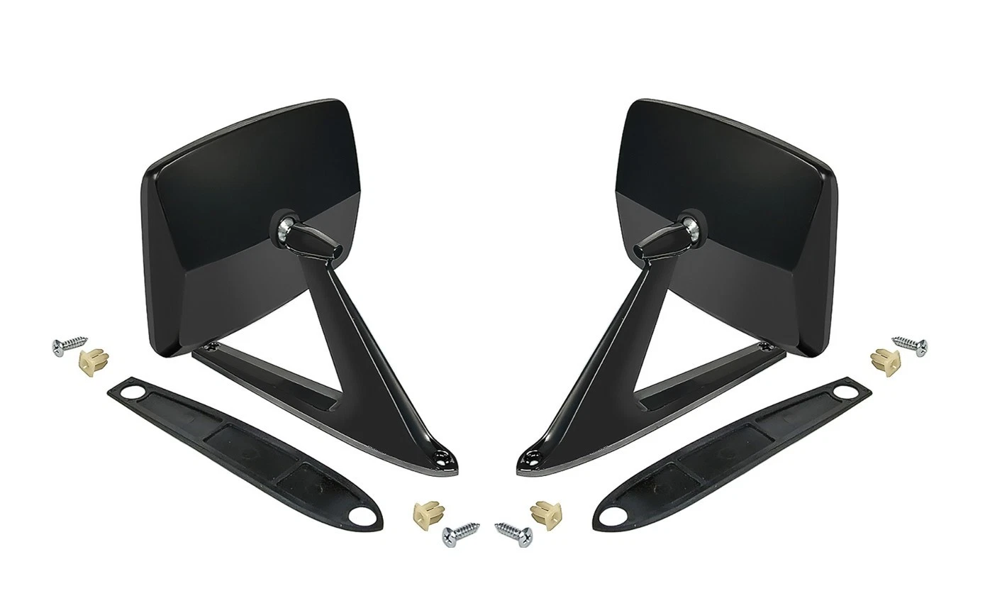 1967 1968 FORD MUSTANG COUPE FB CONVERTIBLE SATIN BLACK DOOR MIRRORS LH&RH PAIR