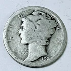 1920 MERCURY DIME, 90% SILVER, CIRCULATED US COIN #6424