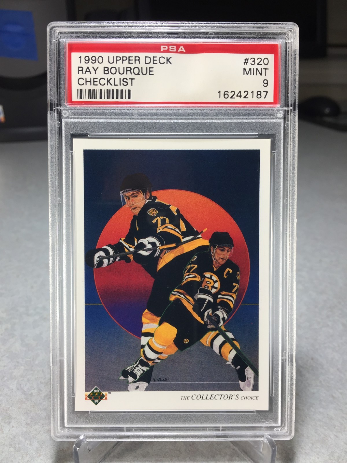 1990 Upper Deck Ray Bourque #320 - PSA 9 - Boston Bruins
