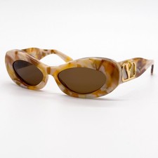 NEW VALENTINO SUNGLASSES VLS-178D HAVANA ORANGE/BROWN OVAL WOMEN EYEWEAR