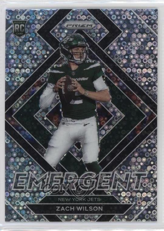 2021 Panini Prizm Emergent No Huddle Prizm Zach Wilson #E-2 Rookie RC 1p1a