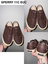 Sperry boys Brown Leather Lace-Up Sneakers