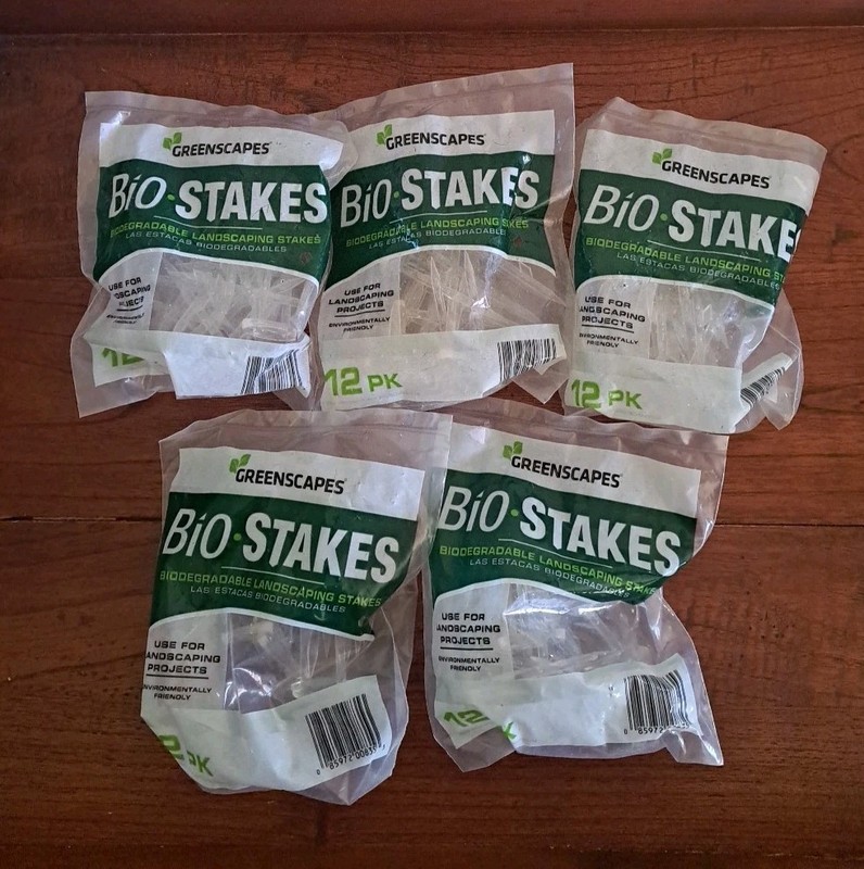 Greenscapes Bio-Stakes Landscaping Stakes-5 Packs Of 12 Each
