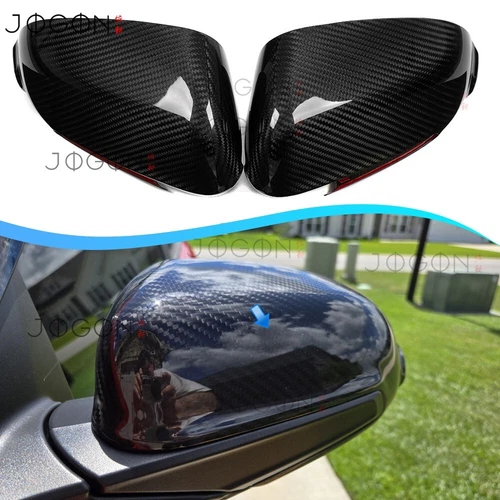 Pair Real Carbon Side View Rearview Mirror Cover For Hyundai N Line Kona N 2022+