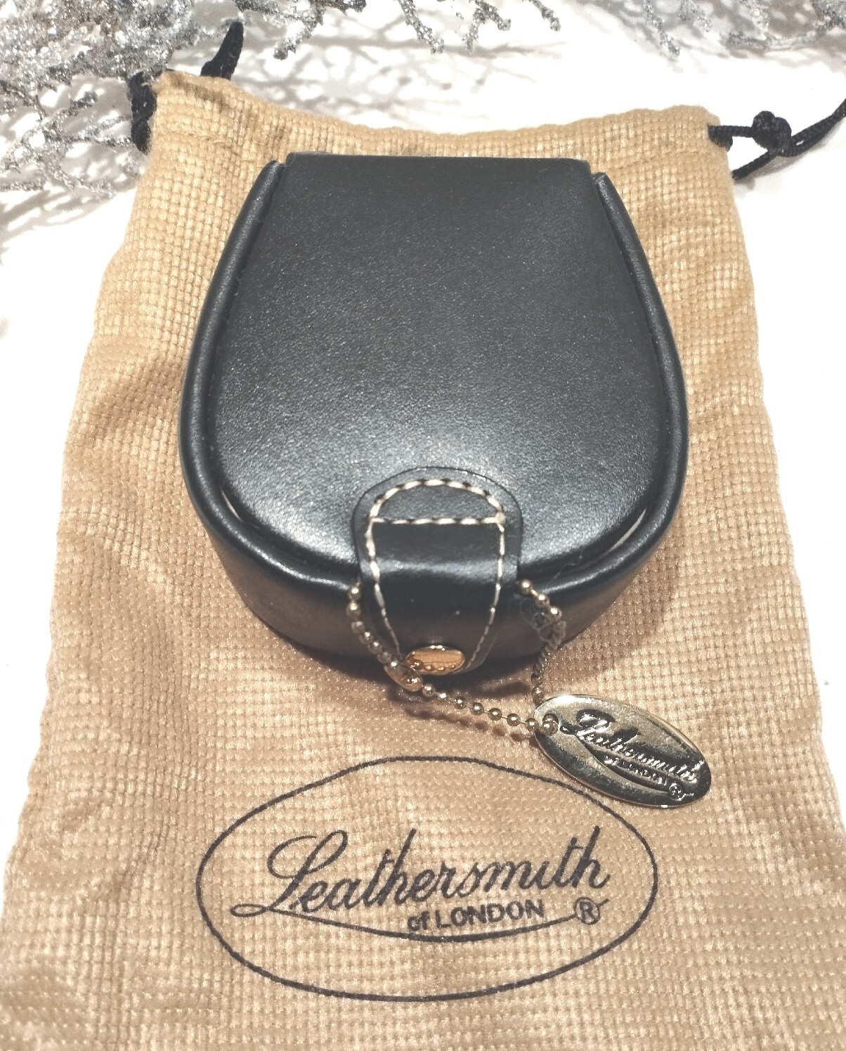 Boîte à Bijoux de Voyage Homme Leathersmith Of London en Cuir Noir Premium
