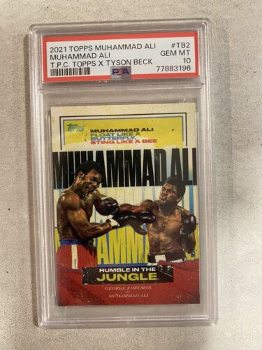 2021 Topps Muhammad Ali Tyson Beck Rumble In The Jungle PSA 10 - Afbeelding 1 van 2