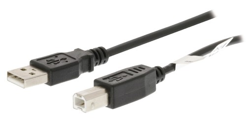 APM Cavo USB 2.0 3m, Da USB-A A USB-B, Nero - Per Stampanti E Scanner - 4