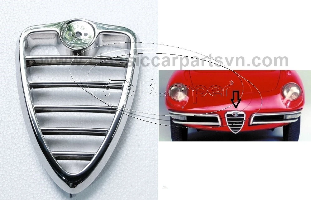 Grille De Radiateur Avec Cadre Rouge ALFA ROMEO 155 - Réf. 60506207/1 - Neuf