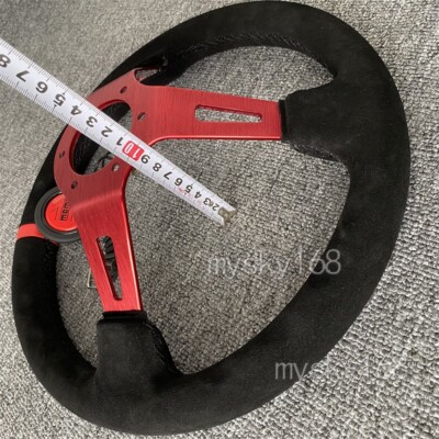MOMO 335mm Racing Steering Wheel suede Print doodle Bracket Deep