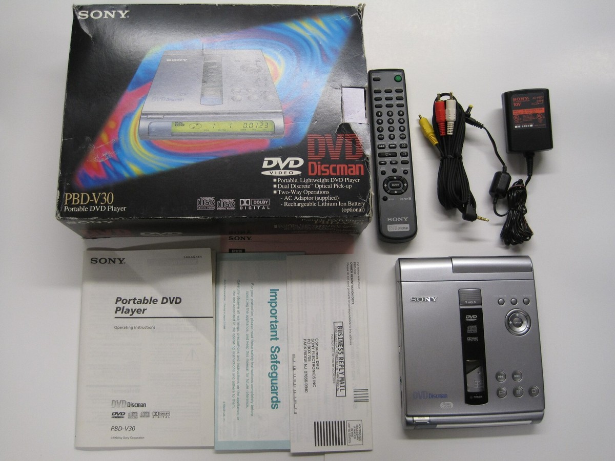 SONY DVD Discman ポータブルDVDプレーヤー Rare Sony DVD Discman PBD-V30 Portable DVD Player with