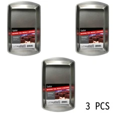 Set of 3 11"×7" Rectangle  Baking pans Cookie pan Brownie Pan Non-Stick