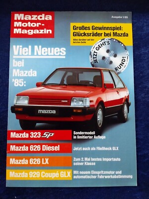 Mazda 323 626 Diesel LX 929 Coupe GLX Sonderdruck 1985