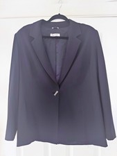 Marina Rinaldi Beautiful Black Semi Structured Jacket 23 Uk 18 Gb