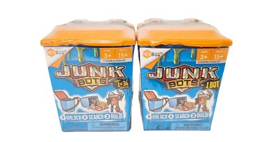 Hexbug Junkbots Trash Bin Construction Kit Surprise Toys in Every Box Lot of 2