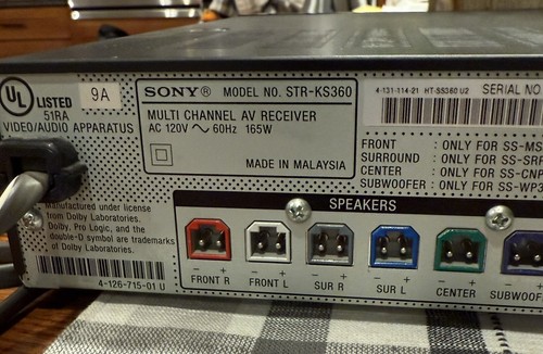 Sony - 5.1 Surround Sound - Home Theater Receiver STR-KS360 - Picture 5 of 8