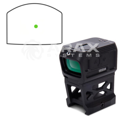 Viridian RFX45 Enclosed Green Dot Optic 5 MOA & High Picatinny Mount 981-0060