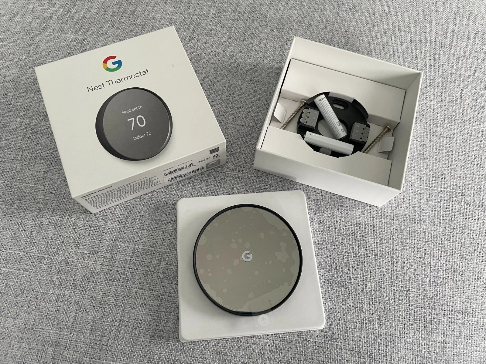 Google Nest Thermostat, Charcoal, Model G4CVZ