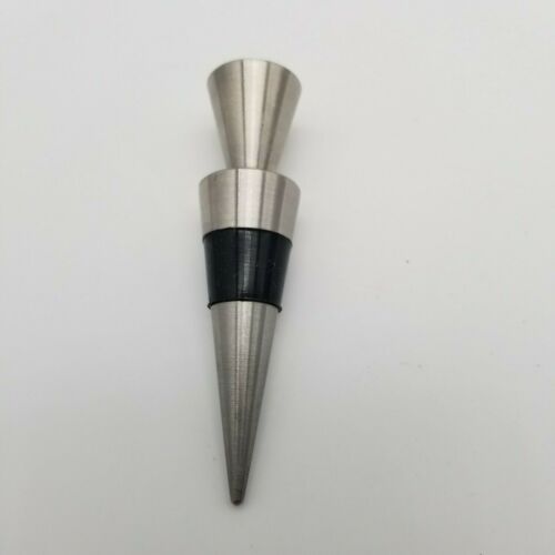 4 Wine Bottle Topper Stopper - 1 Glass Hand blown and 3 Geometric Shapes - Picture 3 of 5
