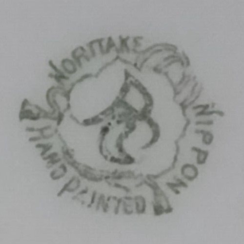 Antique Old Noritake Maple Leaf Roses Round Bowl with Gilding & Gold Jewels 5 in