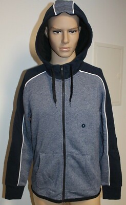 HOLLISTER Herren langarm Hoodie Jacke Blau Weiß Größe S Neu mit