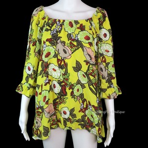 yellow floral tunic