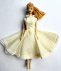 Vintage Barbie Doll Clone Yellow DRESS ONLY, with Snaps, Pretty! No Doll,