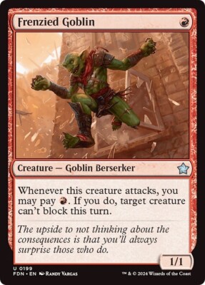 FRENZIED GOBLIN x4 mtg NM-M Foundations 4 Unc