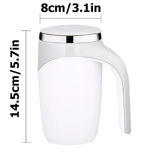 380ml Automatic Magnetic Mug Electric Self Stirring Mug Mixing Coffee Milk Cup - Picture 2 of 13