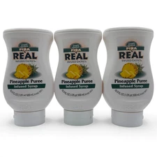 3x Pina Real Infused Exotics Pineapple Puree Infused Syrup 16.9 oz ea EXP 5/2026