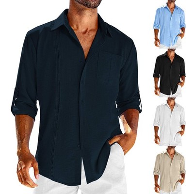Casual Men Shirt Long Sleeve Shirt Classy Look Shirt With Unique Colours Style