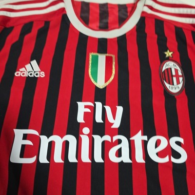 2012 Adidas AC Milan Home Soccer Jersey Zlatan Ibrahimovic Men L