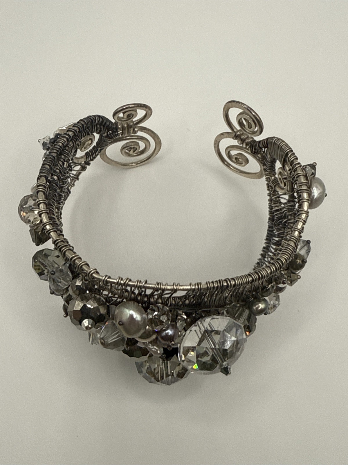 Artisan Cuff Bracelet Statement Runway Adjustable… - image 2