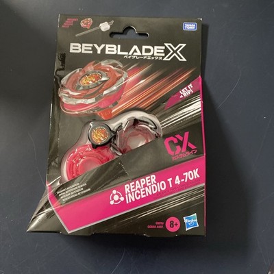 New Beyblade X Reaper Incendio T 4-70K CX Starter Pack Top and Launcher Sealed!