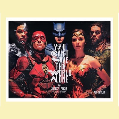 DC Comics JUSTICE LEAGUE OF AMERICA Poster Ben Affleck Gal Gadot Jason Momoa