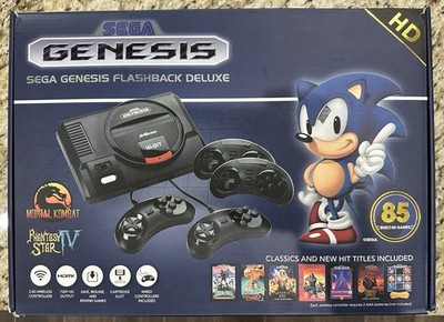SEGA Genesis Flashback Deluxe HD w/ Wireless Controllers 85 Games FB3680X
