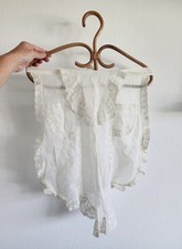 Antique Vintage Edwardian Victorian French Country Little Girl's Half Apron Lace
