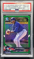 2018 Bowman Vladimir Guerrero Jr. Chrome Mega Box Green Refractor #/99 PSA 10 RC