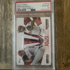 2023 Topps Baseball #12P-10 Aaron Nola Zack Wheeler One-Two Punch PSA 10