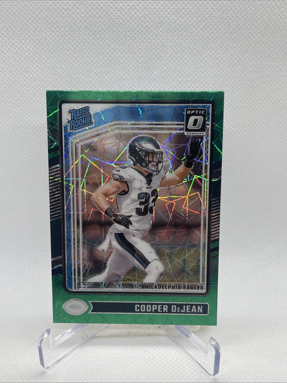 2024 Panini Donruss Optic Cooper DeJean Green Velocity Rookie RC #221 Eagles