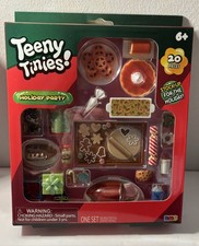 Teeny Tinies Holiday Party 20pc Mini Food Playset -New
