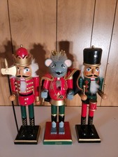 Collection Three 16" Vintage Wooden Nut Cracker