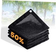  50% Black Garden Shade Fabric Sun Shade Cloth - 0 4' X 0 8' 50% Shading Black