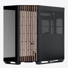Aerocool APNX V1 premium Black and Wood mid-tower ATX case -Supports up to 10 fa