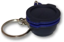 Tupperware (1) Keychain Smart Steamer Cooker Mini Pill Case Gadget Blue New