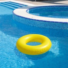 Swim Central 35IN Classic Solid Neon Yellow Inflatable Swimming Pool Inner Tube