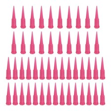 50 Pcs 20G Plastic Blunt Tip Tapered Dispensing Needle for Glue, Pink