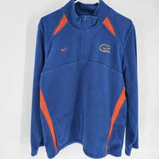 Nike Florida Gators Fleece Pullover Youth XL Blue Orange Quarter Zip Logo