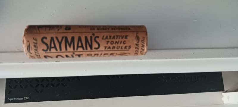 NOS Quack Medicine Paper Tube Sayman's Laxative Tonic Tabules