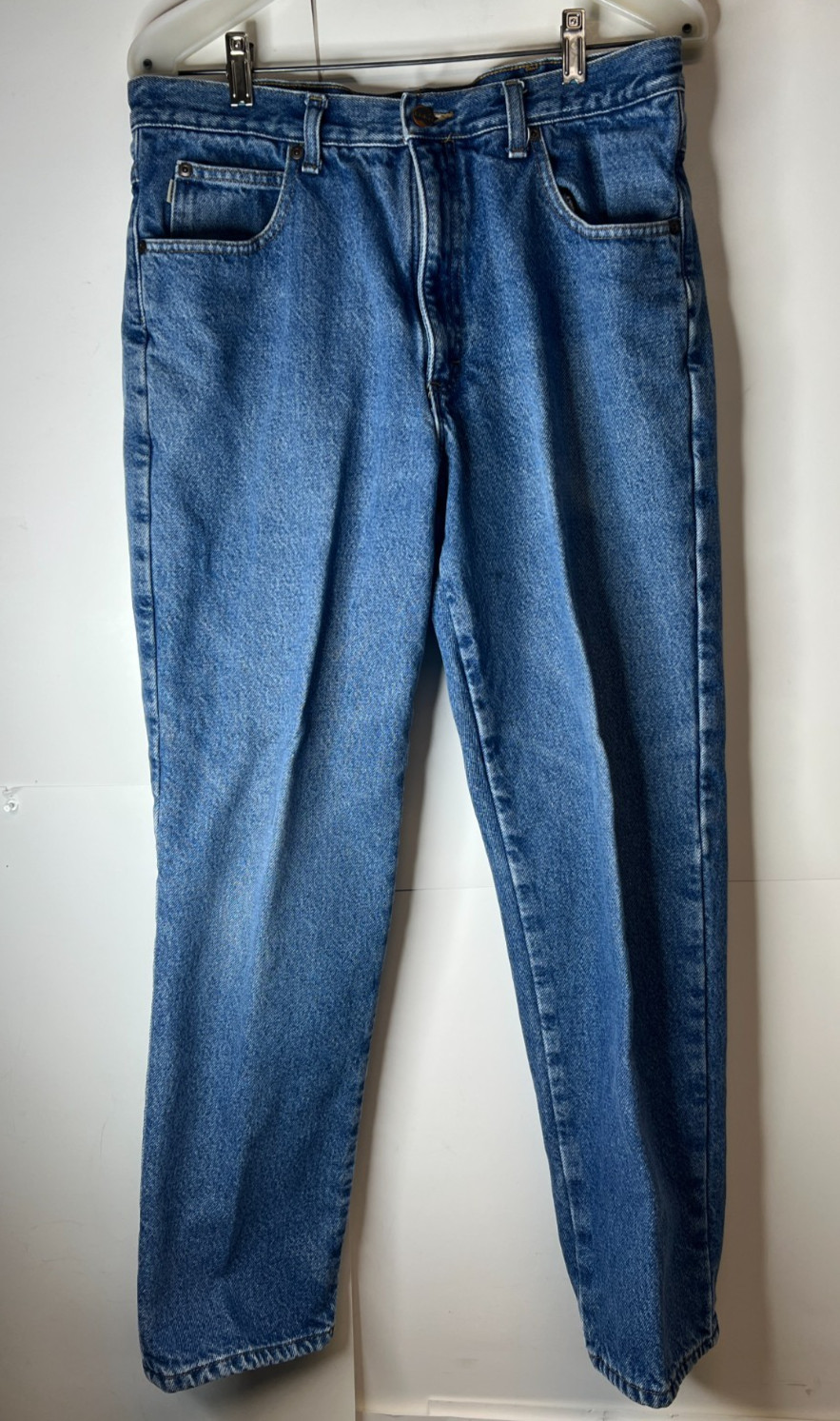 L.L. Bean Jeans Men 34X29 Flannel Lined Classic Fit Straight Blue Denim Workwear