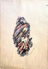 DUE 2 DIPINTI olio su Cartone "Astrazioni" di MARIO MARTINI anni '70